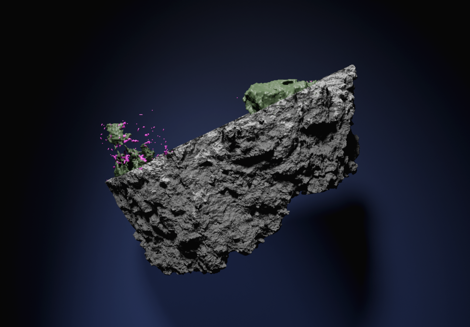 meteorite 3D rendering