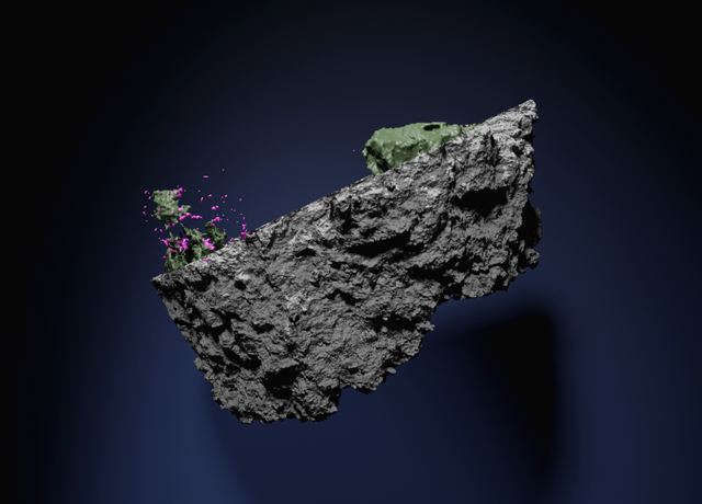 meteorite 3D rendering
