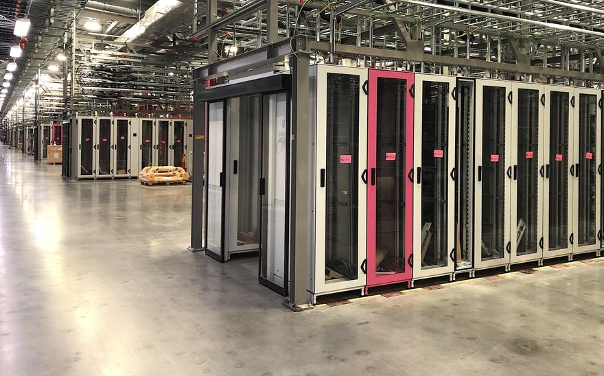 Server racks in ESS accelerator gallery building.