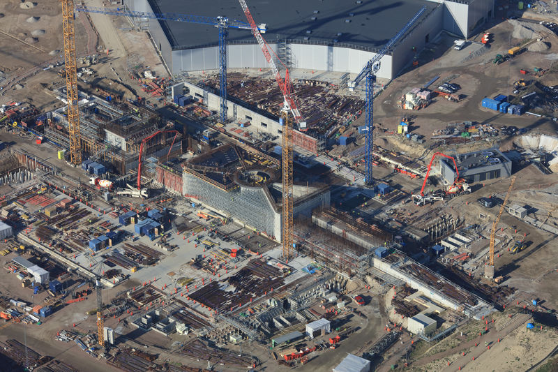 Aerial view, ESS construction site. October 2018.