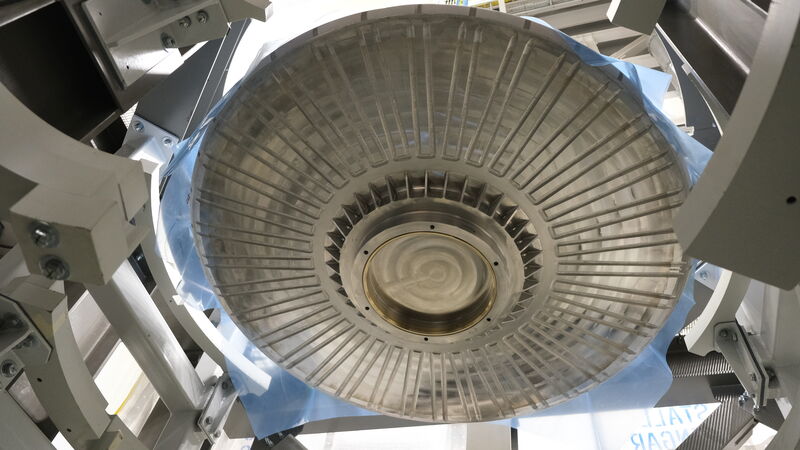 Target Wheel in Test Stand
