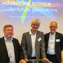 Mikael Dahlgren, Research Director ABB Sweden, Helmut Schober, Director General ESS, Johan Söderström. Head of EMEA Hitachi Energy